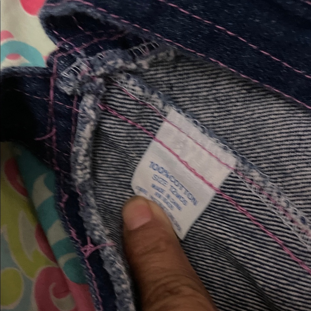 Vintage Denim Overalls with Patches - Picture 8 of 12